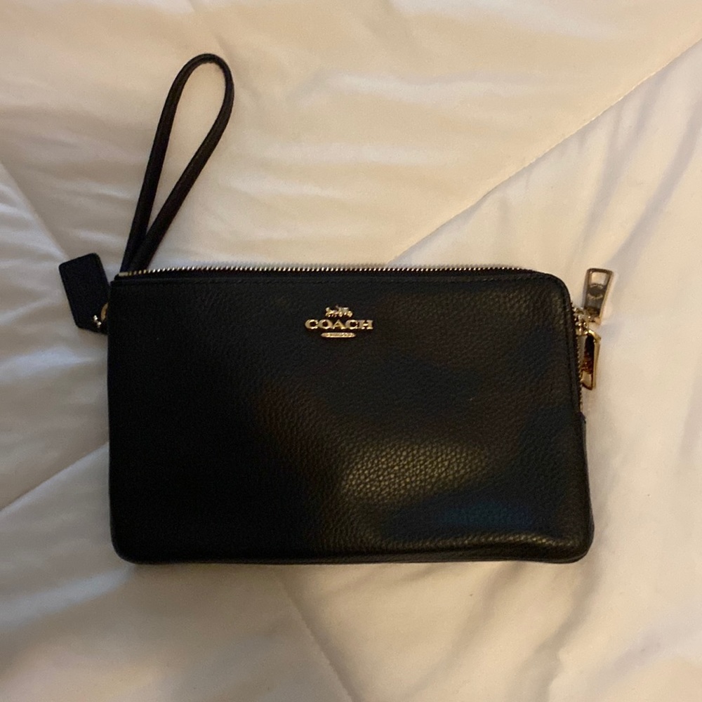 Coach black wristlet